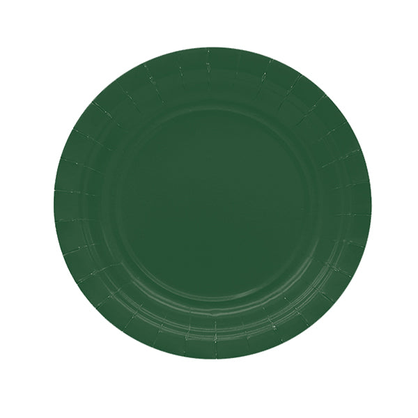 BIG PARTY - 75892 - Piatti piani Ecocolor - Ø18cm - biodegradabile - verde bosco - Big Party - conf. 25 pezzi - 104736 -  Conf. da 1 Pz.