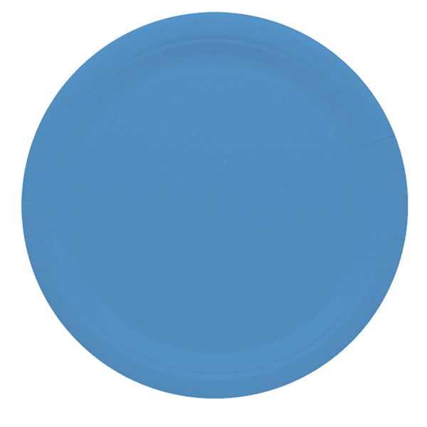 BIG PARTY - 75659 - Piatti piani Ecocolor - Ø24cm - biodegradabile - turchese - Big Party - conf. 25 pezzi - 104739 -  Conf. da 1 Pz.