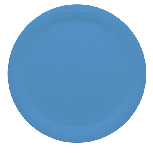 BIG PARTY - 75659 - Piatti piani Ecocolor - Ø24cm - biodegradabile - turchese - Big Party - conf. 25 pezzi - 104739 -  Conf. da 1 Pz.