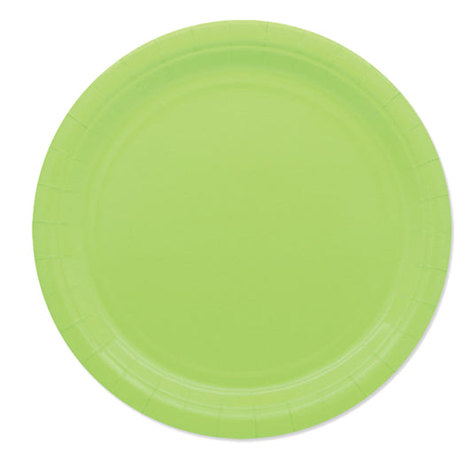 BIG PARTY - 74081 - Piatti piani Ecocolor - Ø24cm - biodegradabile - verde mela - Big Party - conf. 25 pezzi - 104741 -  Conf. da 1 Pz.