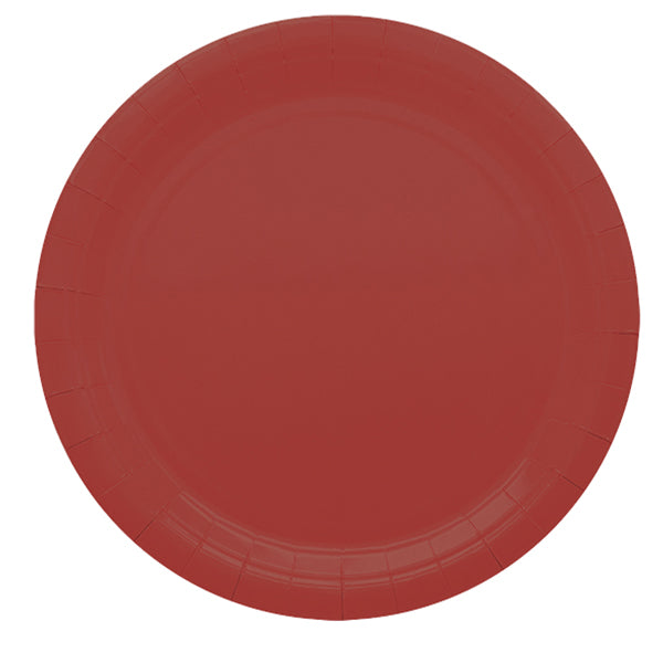 BIG PARTY - 75888 - Piatti piani Ecocolor - Ø24cm - biodegradabile - rosso intenso - Big Party - conf. 25 pezzi - 104743 -  Conf. da 1 Pz.