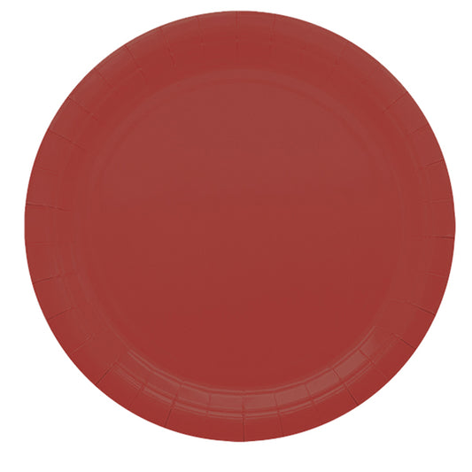 BIG PARTY - 75888 - Piatti piani Ecocolor - Ø24cm - biodegradabile - rosso intenso - Big Party - conf. 25 pezzi - 104743 -  Conf. da 1 Pz.