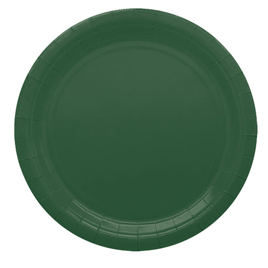 BIG PARTY - 75891 - Piatti piani Ecocolor - Ø24cm - biodegradabile - verde bosco - Big Party - conf. 25 pezzi - 104744 -  Conf. da 1 Pz.