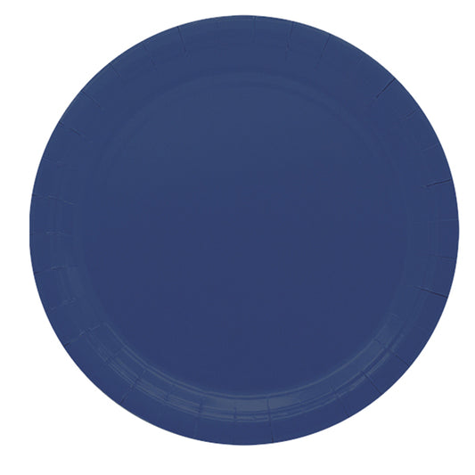 BIG PARTY - 75894 - Piatti piani Ecocolor - Ø24cm - biodegradabile - blu notte - Big Party - conf. 25 pezzi - 104745 -  Conf. da 1 Pz.