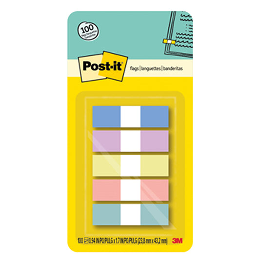 POST-IT - 7100396131 - Segnapagina Post-it -  670-SSR-5 - in carta riciclata - 15 x 50 mm - 5 colori pastello - Post-it - conf. 350 pezzi - 104768 -  Conf. da 1 Pz.