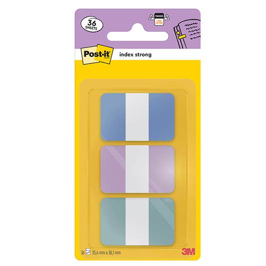 POST-IT - 7100396576 - Segnapagina Post-it Index Strong -  686-3COAST - 25,4 x 38,1 mm - colori pastelllo - Post-it - conf. 36 pezzi - 104770 -  Conf. da 1 Pz.