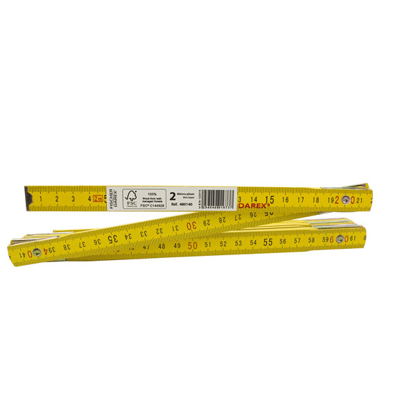 Fischer Darex - 198125 - Metro pieghevole - 2m - legno - Fischer Darex - 104790 -  Conf. da 1 Pz.