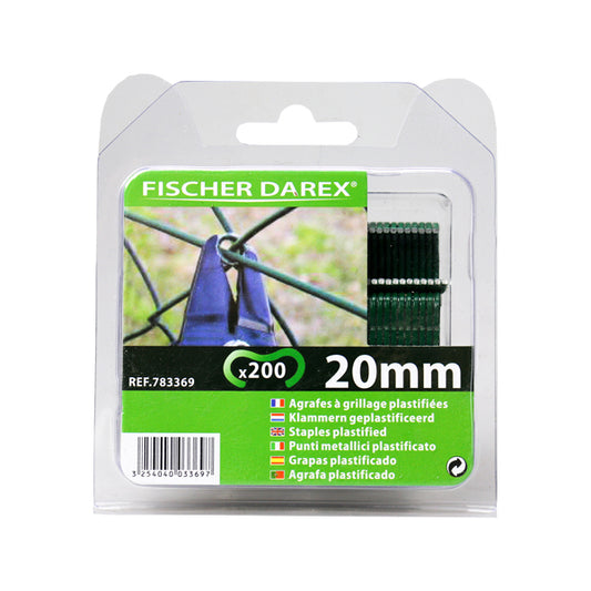 Fischer Darex - 1199604 - Punti per reti - 20 mm - verdi - Fischer Darex - conf. 200 punti - 104794 -  Conf. da 1 Pz.