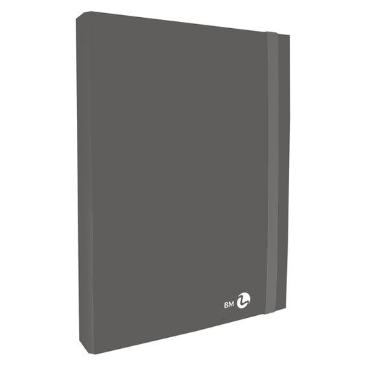 BM - 0123603 - Cartella progetto con elastico - 25 x 34 cm - dorso 3 cm - grigio scuro - BM - 104818 -  Conf. da 1 Pz.
