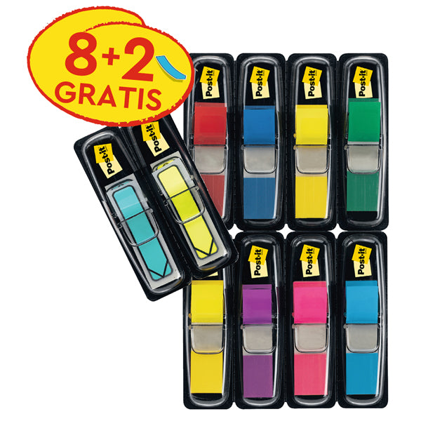 POST-IT - 7100240686 - Segnapagina Post-it Index piccolo + Segnapagina Post-it® Index Freccia - colori assortiti  - Post-it - Value pack 8+2 frecce gratis - 104837 -  Conf. da 1 Pz.