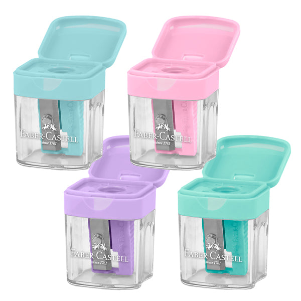 FABER-CASTELL - 182801 - Temperamatite - 1 foro - c-serbatoio - Faber-Castell - 104840 -  Conf. da 24 Pz.