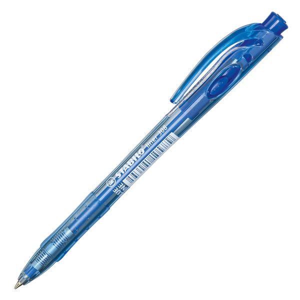 STABILO - 308H-1-41 - Penna a sfera a scatto Liner 308 - punta 0,7 mm - blu - Stabilo - 104855 -  Conf. da 12 Pz.