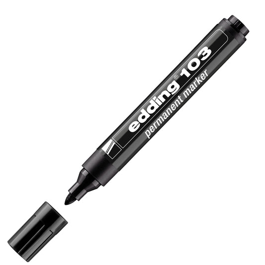 EDDING - 4-103001 - Marcatore permanente 103 - punta conica - da 1,5 a 3 mm - nero - Edding - 104858 -  Conf. da 10 Pz.