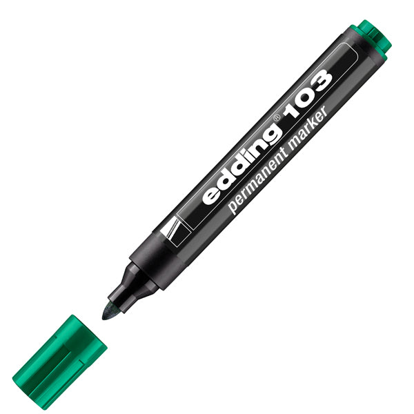 EDDING - 4-103004 - Marcatore permanente 103 - punta conica - da 1,5 a 3 mm - verde - Edding - 104861 -  Conf. da 10 Pz.