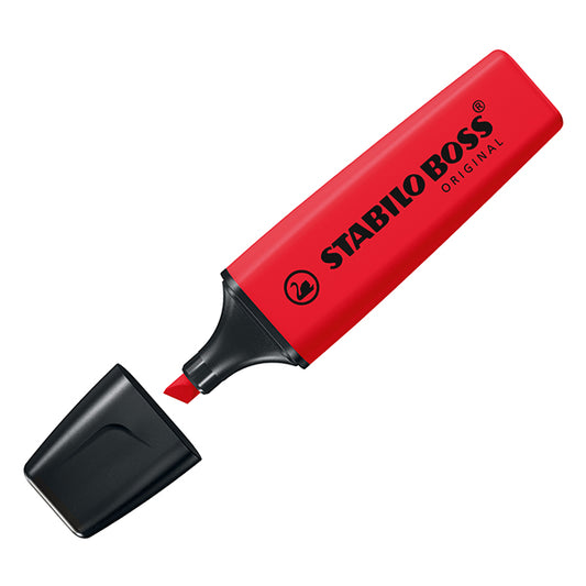STABILO - 70-48 - Evidenziatore Stabilo Boss Original - punta a scalpello - tratto 2 - 5 mm - rosso rosso - Stabilo - 104892 -  Conf. da 10 Pz.