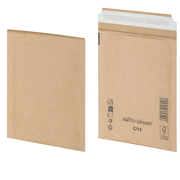 Bong Packaging - 12282 - Busta imbottita AirPro Green - 17 x 21,5 cm - carta - avana - Bong Packaging - conf. 100 pezzi - 104928 -  Conf. da 1 Pz.