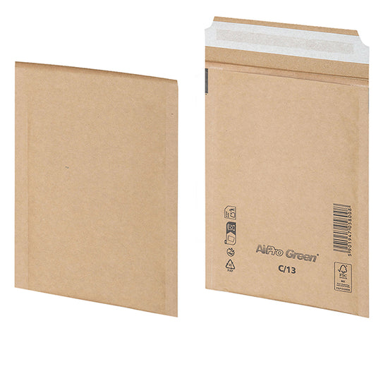 Bong Packaging - 12282 - Busta imbottita AirPro Green - 17 x 21,5 cm - carta - avana - Bong Packaging - conf. 100 pezzi - 104928 -  Conf. da 1 Pz.
