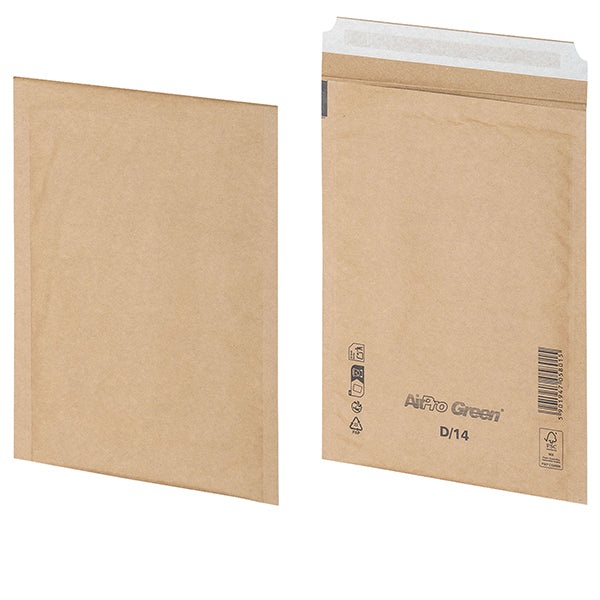 Bong Packaging - 12284 - Busta imbottita AirPro Green - 20 x 26,5 cm - carta - avana - Bong Packaging - conf. 100 pezzi - 104929 -  Conf. da 1 Pz.