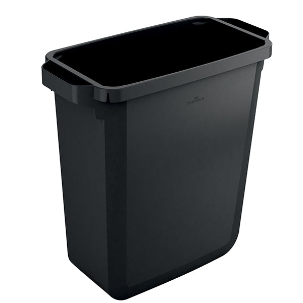 DURABLE - 1800503221 - Bidone DURABIN - con maniglie - senza coperchio - 60 L - 59 x 60 x 28,2 cm - PP - nero -  Durable - 104935 -  Conf. da 1 Pz.