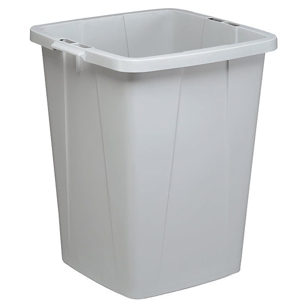 DURABLE - 1800505050 - Bidone DURABIN - con maniglie - senza coperchio - 90 L - 52 x 61 x 49 cm - PP - grigio - Durable - 104938 -  Conf. da 1 Pz.