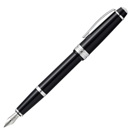 Cross - E011065 - Penna stilografica Bailey Light - punta M - fusto nero-cromo - Cross - 104972 -  Conf. da 1 Pz.