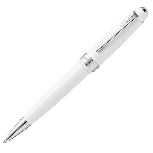Cross - E011051 - Penna sfera Bailey Light - punta F - fusto bianco-cromo - Cross - 104973 -  Conf. da 1 Pz.