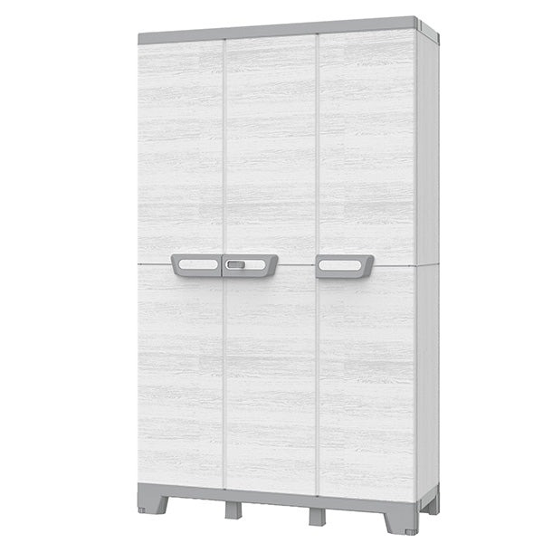 TERRY - 1003207 - Armadio CAB102A sequoia - 3 ante - 102 x 39 x 172 cm - plastica - grigio - Terry - 105028 -  Conf. da 1 Pz.