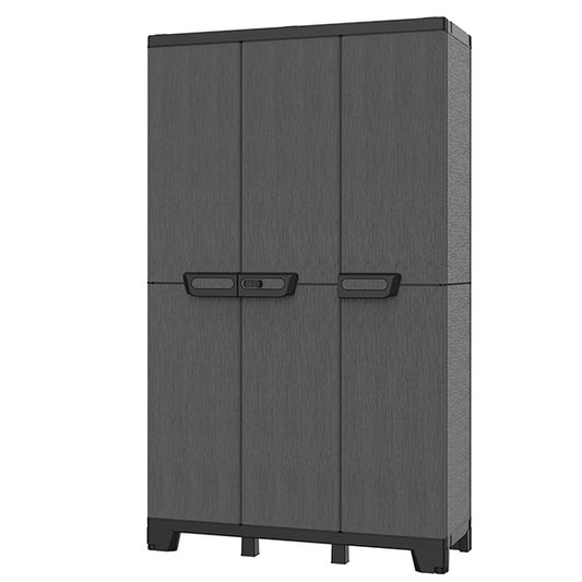 TERRY - 1003203 - Armadio CAB102A ardesia - 3 ante - 102 x 39 x 172 cm - plastica - nero - Terry - 105032 -  Conf. da 1 Pz.
