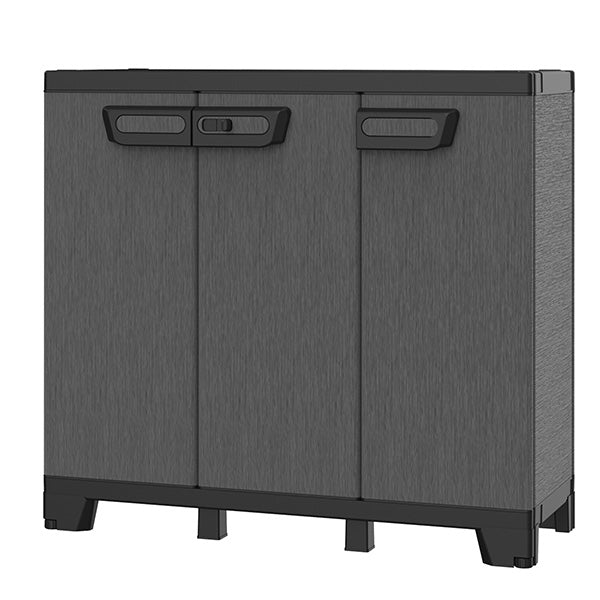 TERRY - 1003204 - Armadio CAB102B ardesia - 3 ante - 102 x 39 x 93,5 cm - plastica - nero - Terry - 105033 -  Conf. da 1 Pz.