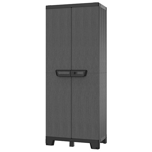 TERRY - 1003201 - Armadio CAB2680 ardesia - 2 ante - 68 x 39 x 172 cm - plastica - nero - Terry - 105034 -  Conf. da 1 Pz.