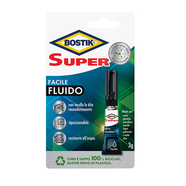 BOSTIK - 7003418 - Colla istantanea Super Facile fluido - 3 gr - trasparente - Bostik - 105053 -  Conf. da 1 Pz.