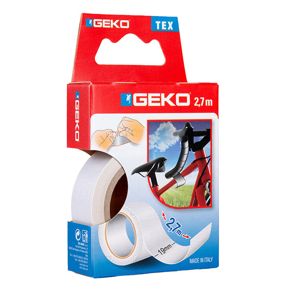 Geko - 8143000003 - Nastro adesivo telato Tex - 19 mm x 2,7 m - bianco - Geko - 105055 -  Conf. da 1 Pz.