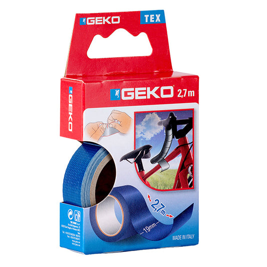 Geko - 8143000005 - Nastro adesivo telato Tex - 19 mm x 2,7 m - blu - Geko - 105056 -  Conf. da 1 Pz.