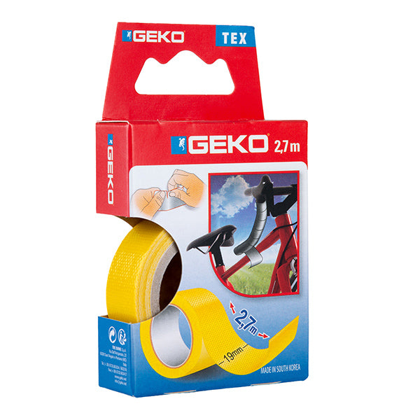 Geko - 8143000006 - Nastro adesivo telato Tex - 19 mm x 2,7 m - giallo - Geko - 105057 -  Conf. da 1 Pz.
