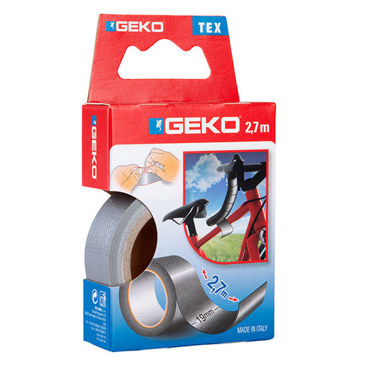 Geko - 8143000007 - Nastro adesivo telato Tex - 19 mm x 2,7 m - grigio - Geko - 105058 -  Conf. da 1 Pz.