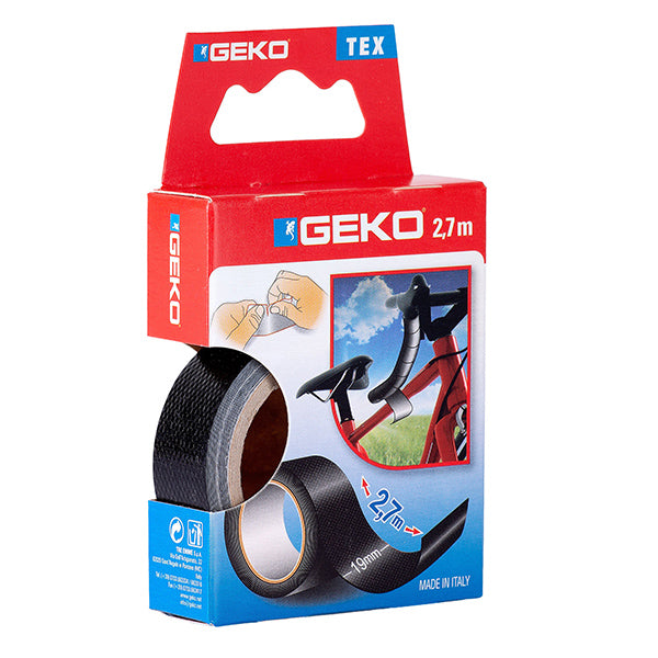 Geko - 8143000004 - Nastro adesivo telato Tex - 19 mm x 2,7 m - nero - Geko - 105060 -  Conf. da 1 Pz.