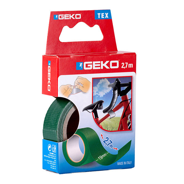 Geko - 8143000002 - Nastro adesivo telato Tex - 19 mm x 2,7 m - verde - Geko - 105062 -  Conf. da 1 Pz.