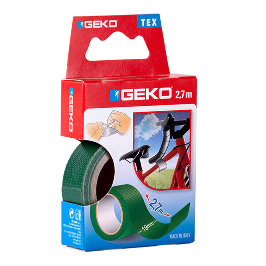 Geko - 8143000002 - Nastro adesivo telato Tex - 19 mm x 2,7 m - verde - Geko - 105062 -  Conf. da 1 Pz.
