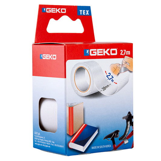 Geko - 8143000011 - Nastro adesivo telato Tex - 38 mm x 2,7 m - bianco - Geko - 105063 -  Conf. da 1 Pz.
