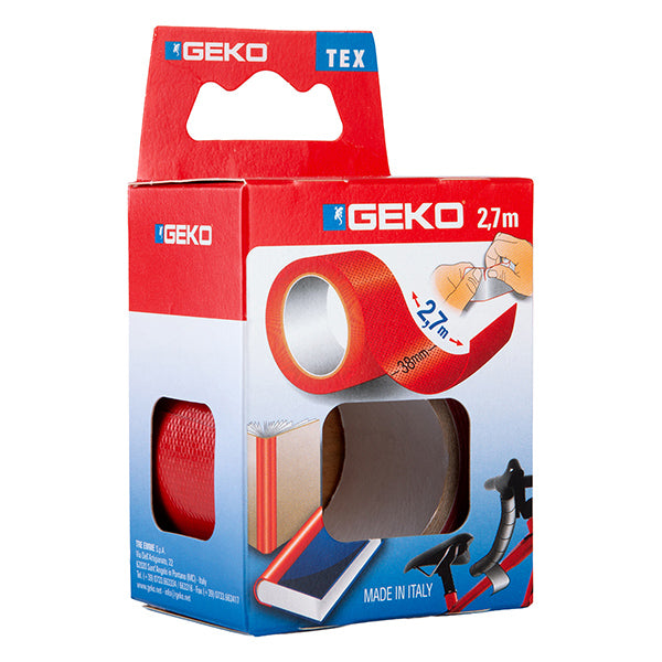 Geko - 8143000009 - Nastro adesivo telato Tex - 38 mm x 2,7 m - rosso - Geko - 105069 -  Conf. da 1 Pz.