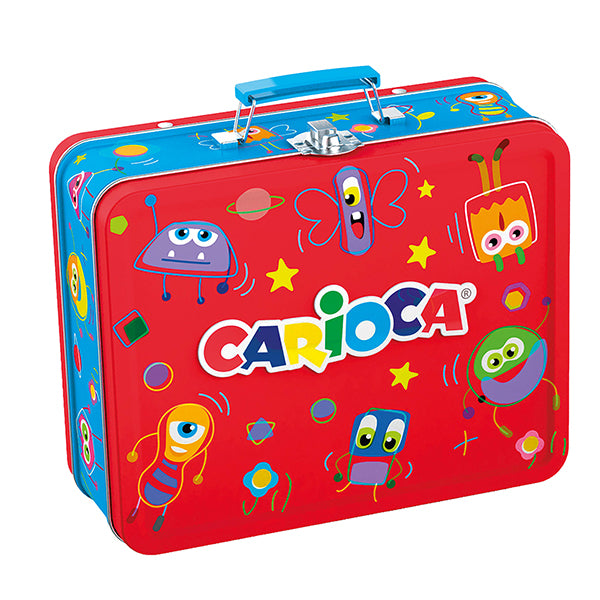CARIOCA - 42501 - Valigetta in latta Color Kit - 80 pennarelli e album da colorare - Carioca - 105072 -  Conf. da 1 Pz.
