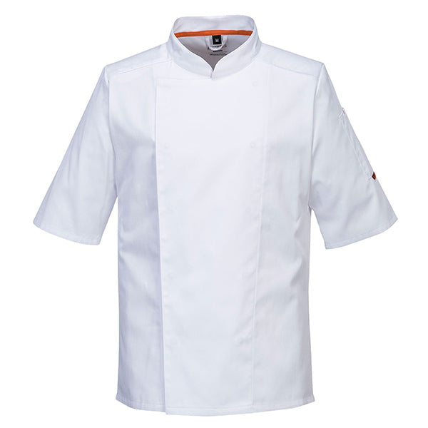 Portwest - C738WHRL - Giacca cuoco MeshAir Pro - maniche corte - taglia L - bianco - Portwest - 105107 -  Conf. da 1 Pz.