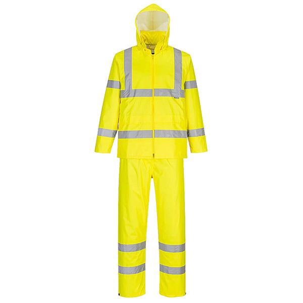 Portwest - H448YERXL - Completo antipioggia HiVi - ripiegabile - impermeabile - XL - giallo fluo - Portwest - 105129 -  Conf. da 1 Pz.