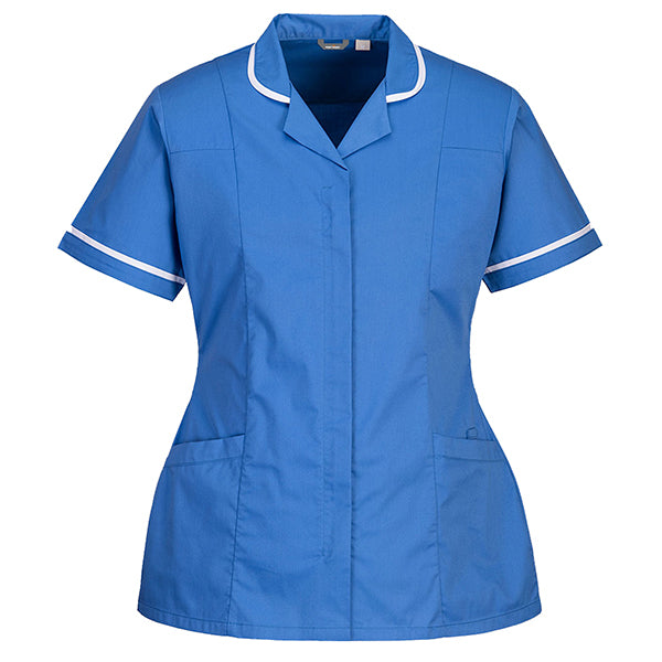 Portwest - LW17HBRM - Camice da donna - maniche corte - elasticizzato - taglia M - azzurro - Portwest - 105144 -  Conf. da 1 Pz.