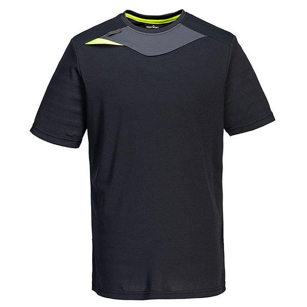 Portwest - DX411BKRL - T-shirt DX4 - maniche corte - antibatterica - taglia L - nero - Portwest - 105156 -  Conf. da 1 Pz.