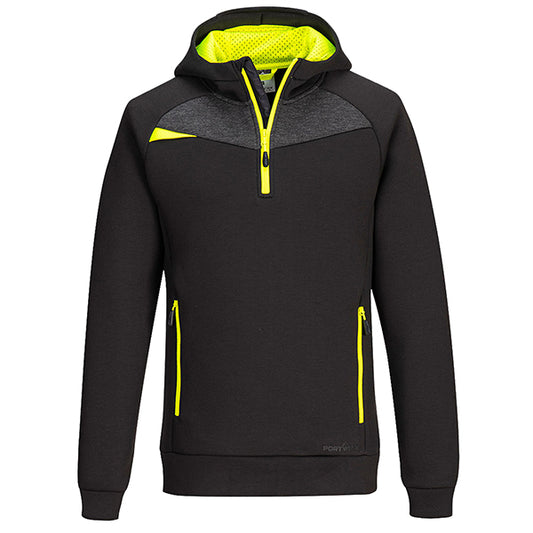 Portwest - DX467BKRL - Felpa DX467 a mezza zip - con cappuccio - taglia L - nero - Portwest - 105168 -  Conf. da 1 Pz.