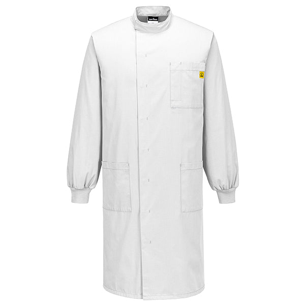 Portwest - AS15WHRL - Camice da laboratorio Howie - antistatico - taglia L - bianco - Portwest - 105212 -  Conf. da 1 Pz.