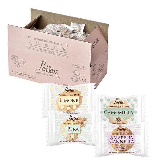 Loison - 1908 - Biscotti al burro assortiti - 4 gusti Frutta e Meditazione - 1250 gr - Loison - conf. 200 biscotti - 105227 -  Conf. da 1 Pz.