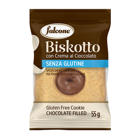 Dolciaria Falcone - BIK391 - Biscotti farciti linea Biskotti -  cioccolato - monoporzione da 55 gr - Falcone - 105232 -  Conf. da 40 Pz.