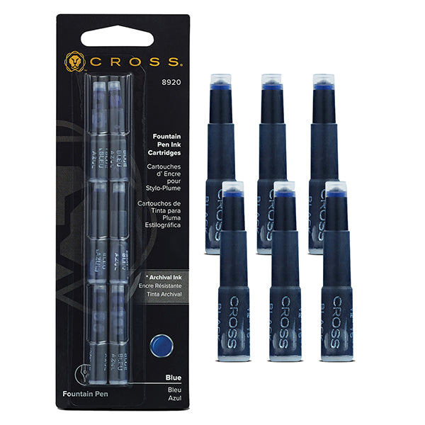 Cross - E200082 - Cartucce inchiostro - blu - Cross  - conf. 6 pezzi - 105242 -  Conf. da 1 Pz.